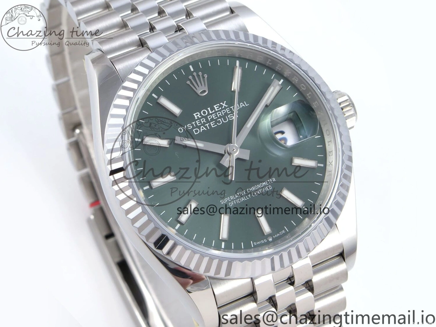 0503 DateJust 36 126234 QF+ 1:1 Best Edition 904L Steel Green Stick Dial on SS Jubilee Bracelet VR Soft 925